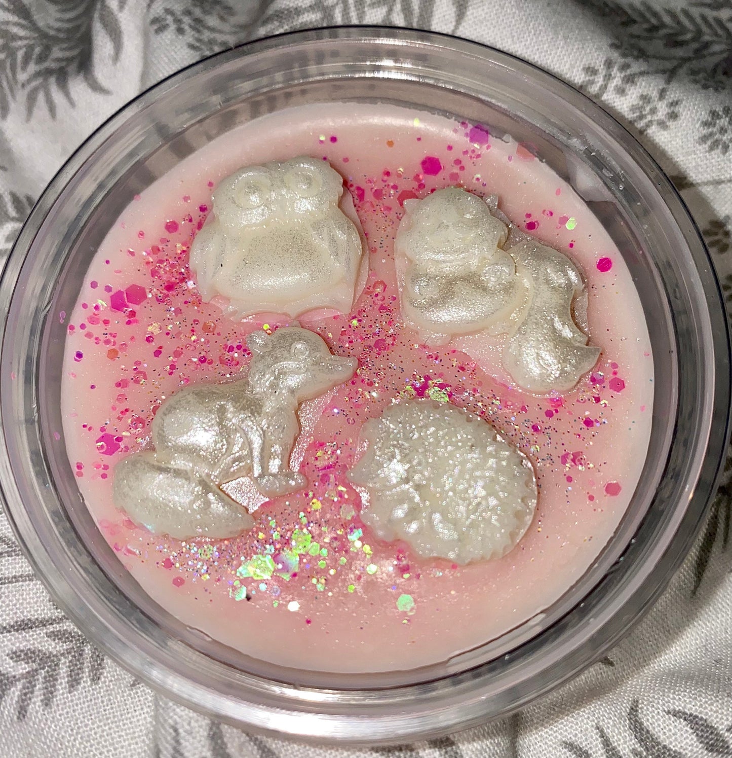 Animal Wax Melt Pots (glitter topped)