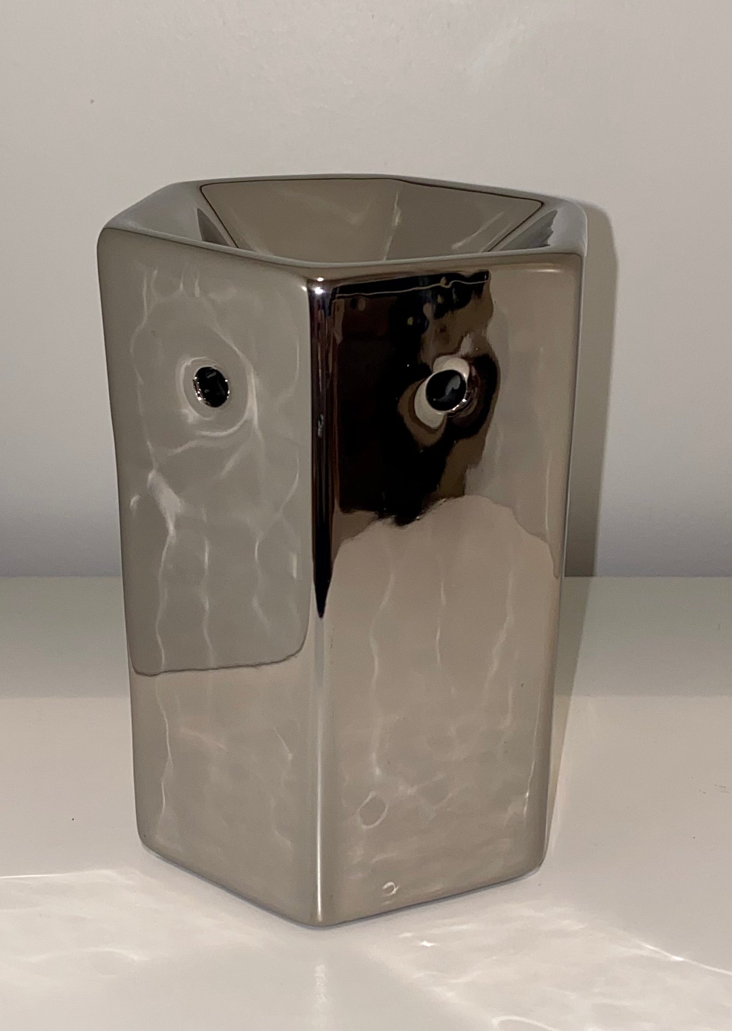 Silver Chrome Hexagonal Wax Burner