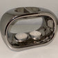 Silver Chrome Double Wax Burner